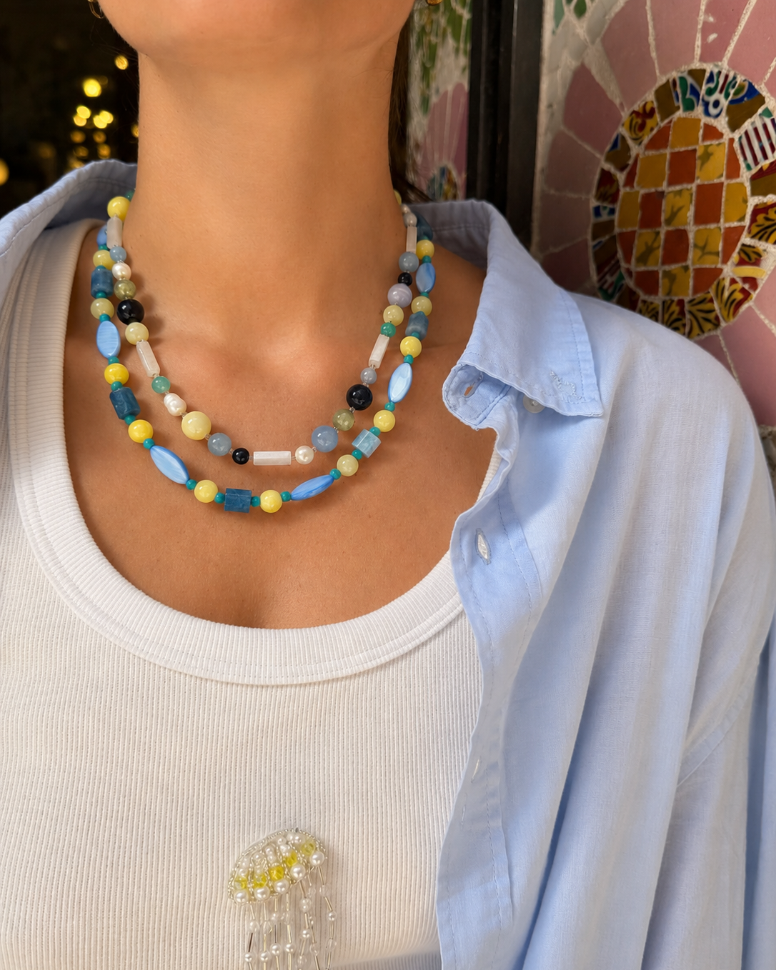 NATURAL STONES NECKLACE - ISOLA DI ISCHIA