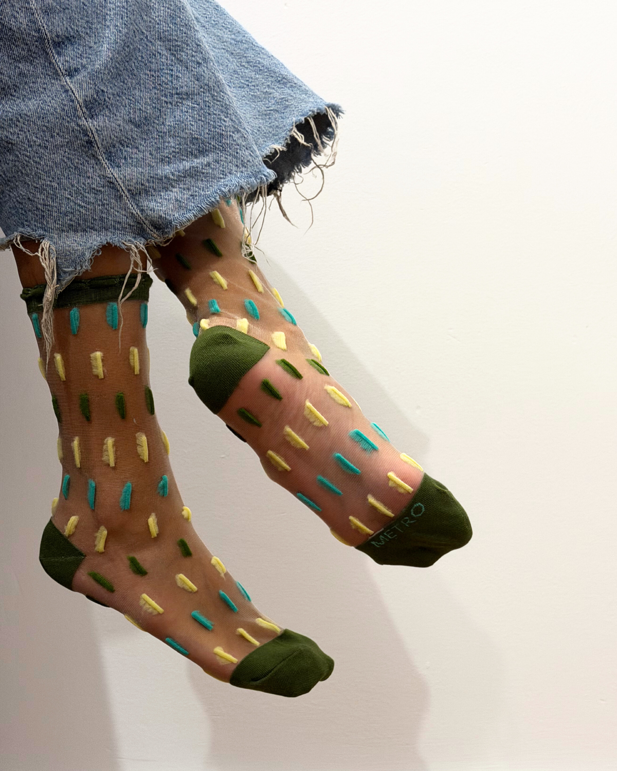 SHEER SOCKS - HYPHEN GREEN