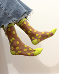 SHEER SOCKS - DAISIES LIME