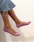 SHEER SOCKS - POLKA DOT LILAC