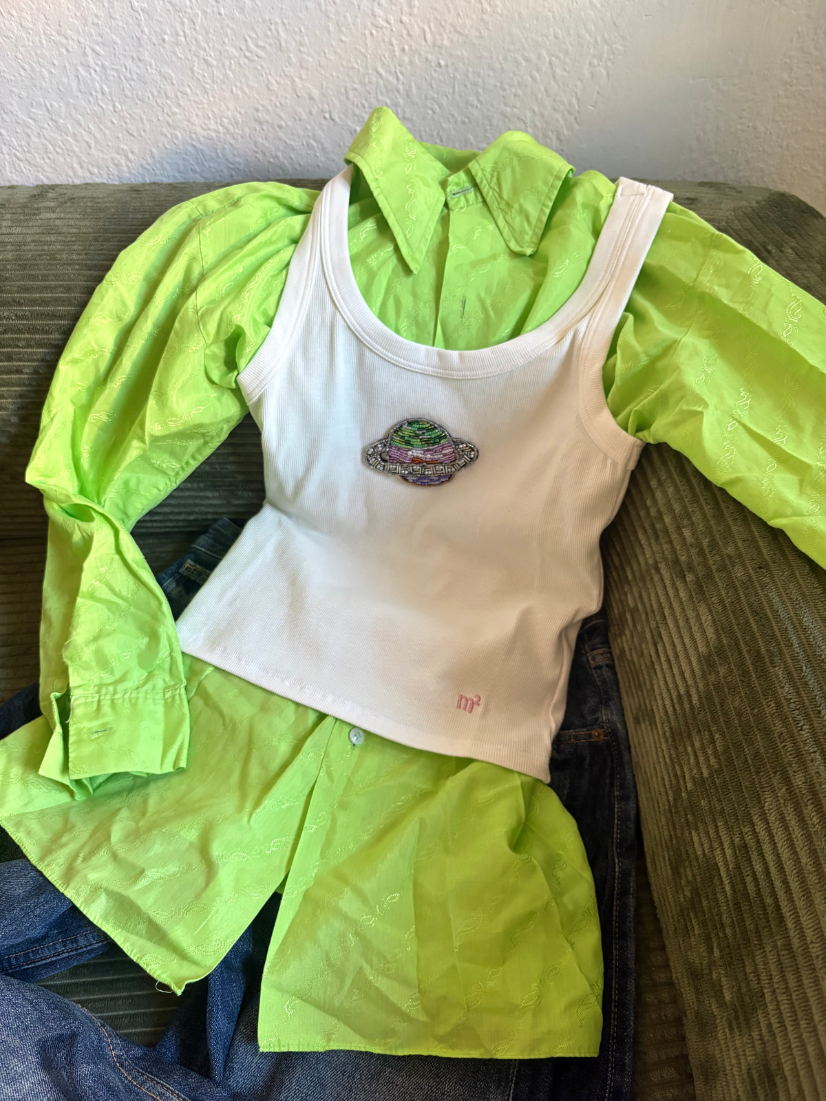 EMBROIDERED TANK TOP - SATURNO