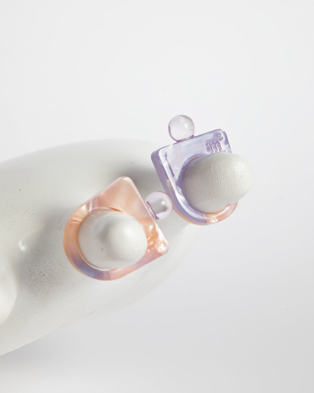 STONE RING - MARBLED PINK&LILAC
