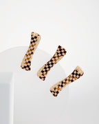 CHECKERED HAIR CLIP - CAREY&WHITE