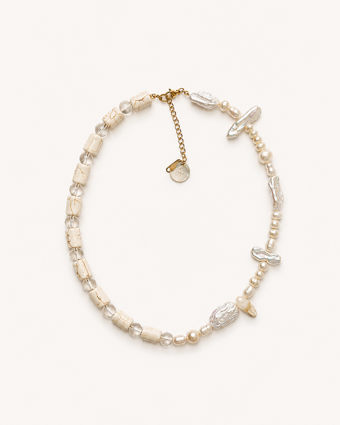 NATURAL STONES NECKLACE - MARINA PEARL