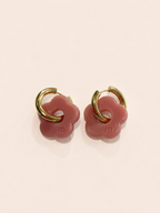 FLOWERS EARRINGS - DUSTY PINK