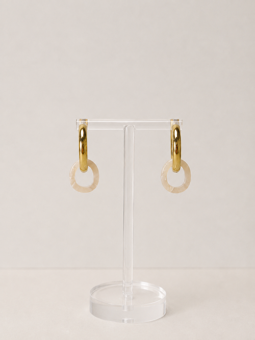 3IN1 EARRINGS - CREAM