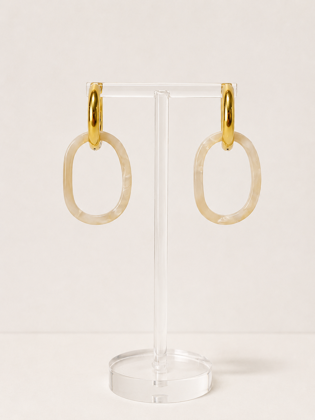 3IN1 EARRINGS - CREAM