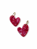 HEART EARRINGS - RED