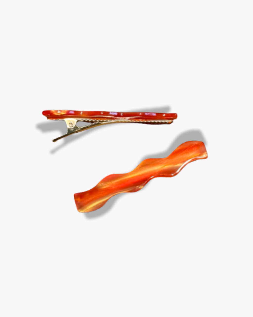 WAVE HAIR CLIP - ORANGE