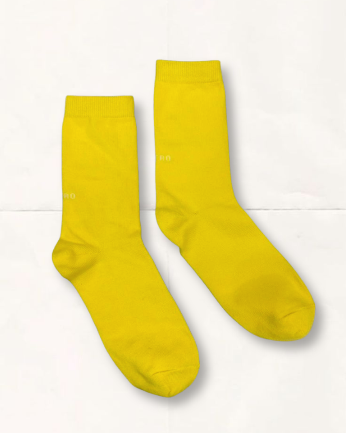 PLAIN COTTON SOCKS - YELLOW