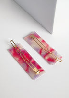 WANTED HAIR CLIP - PURPLE&RED