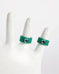 HALF STONE RING - GREEN