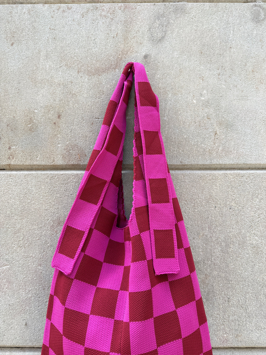 KNOT SHOULDER BAG - PINK&BORDEOUX
