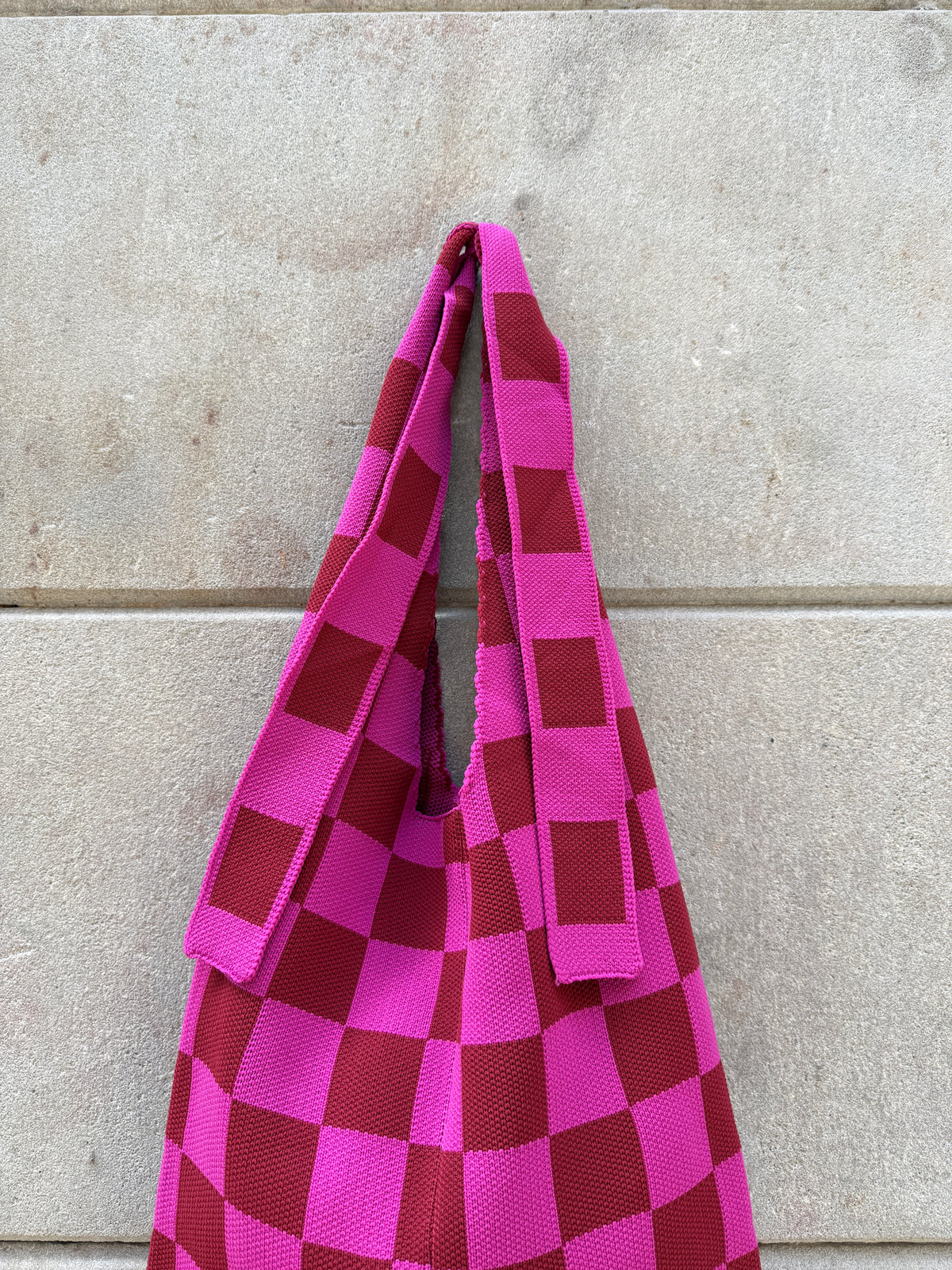 KNOT SHOULDER BAG - PINK&BORDEOUX