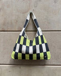 SHOULDER BAG - GREEN/GREY/CREAM