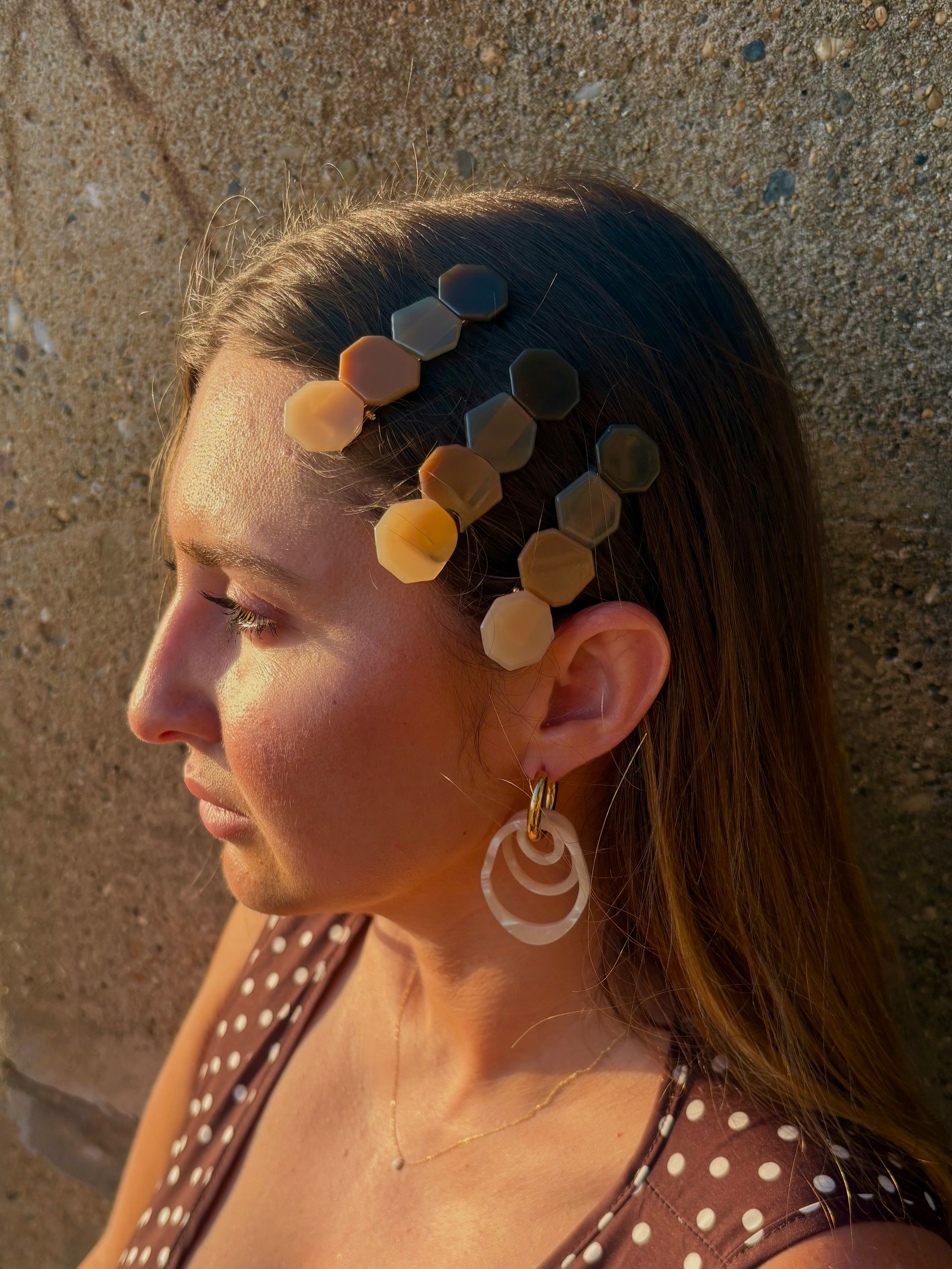 3IN1 EARRINGS - CREAM