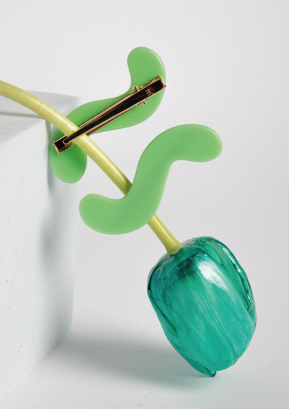 JELLY HAIR CLIP - POWER GREEN