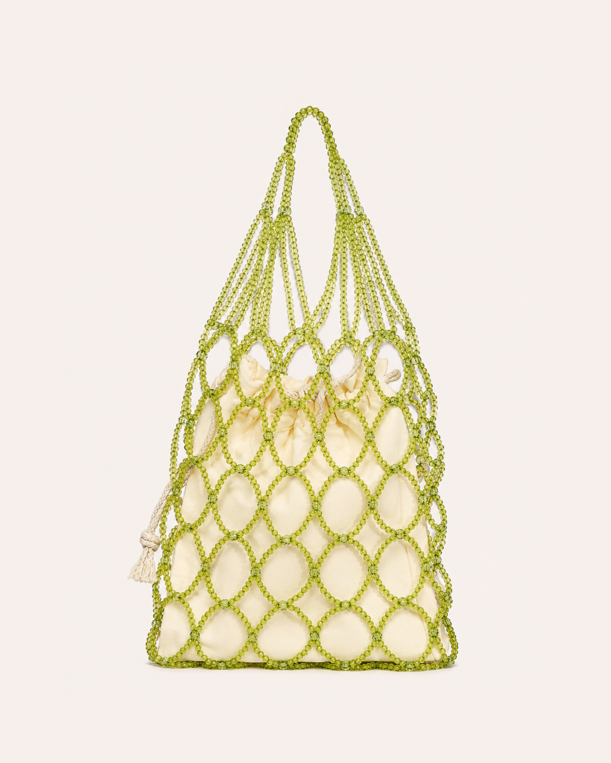 NET BEADED BAG / GREEN
