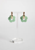 FLOWERS EARRINGS - LIGHT GREEN