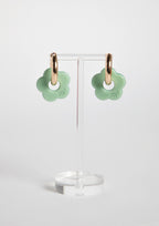 FLOWERS EARRINGS - LIGHT GREEN