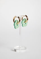 FLOWERS EARRINGS - LIGHT GREEN