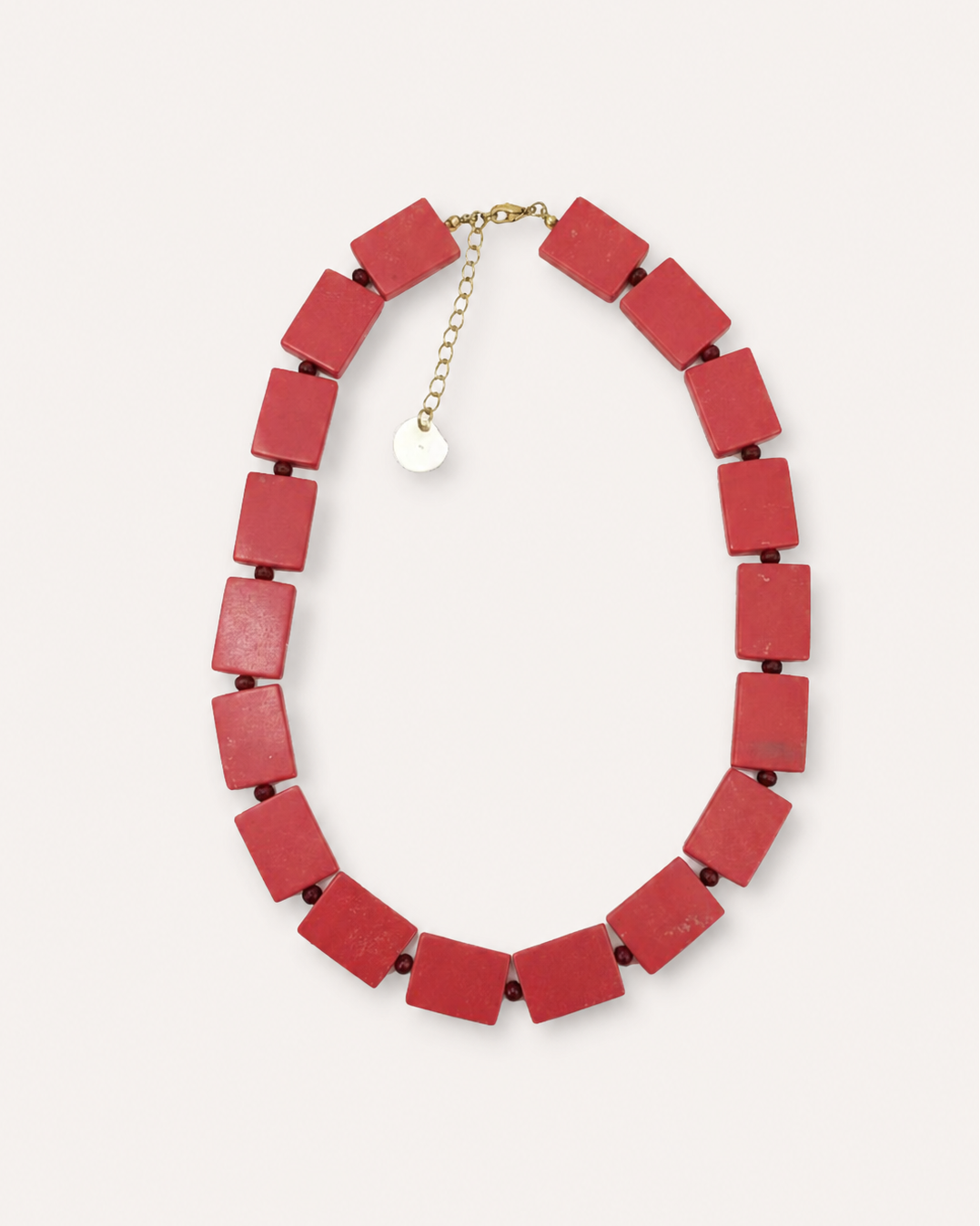NATURAL STONES NECKLACE - RED
