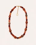 NATURAL STONES NECKLACE - TERRACOTTA