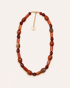 NATURAL STONES NECKLACE - TERRACOTTA