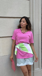 PAÑUELO - green&pink