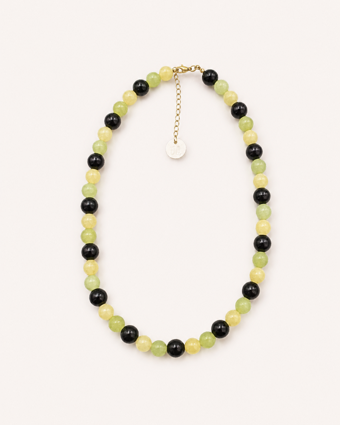 NATURAL STONES NECKLACE - GREEN MIX