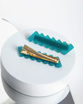 ZIG/ZAG HAIR CLIP - GREEN