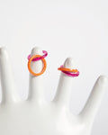 DOUBLE RING - FUCHSIA&ORANGE