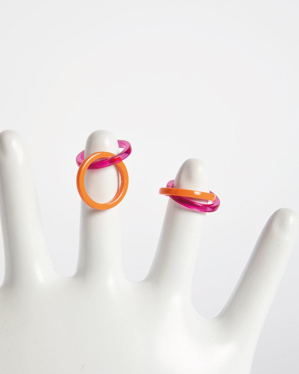 DOUBLE RING - FUCHSIA&ORANGE