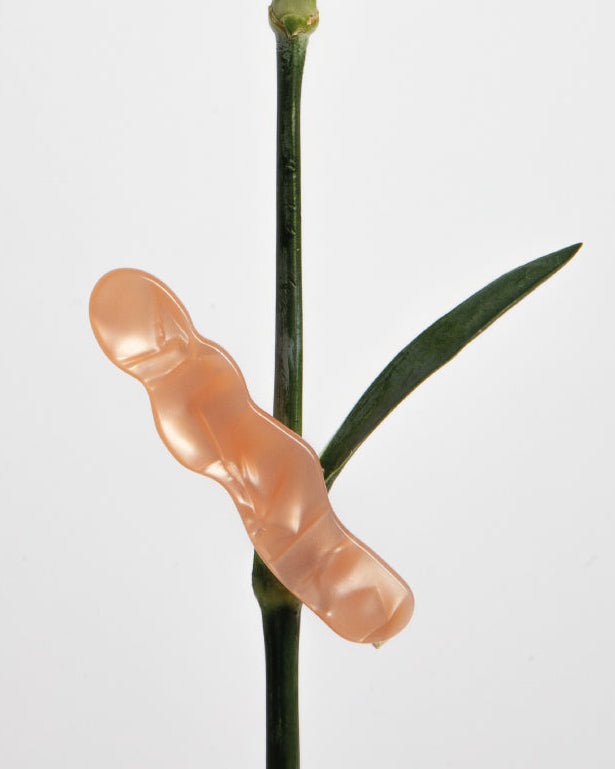 BROKEN HAIR CLIP - CORAL