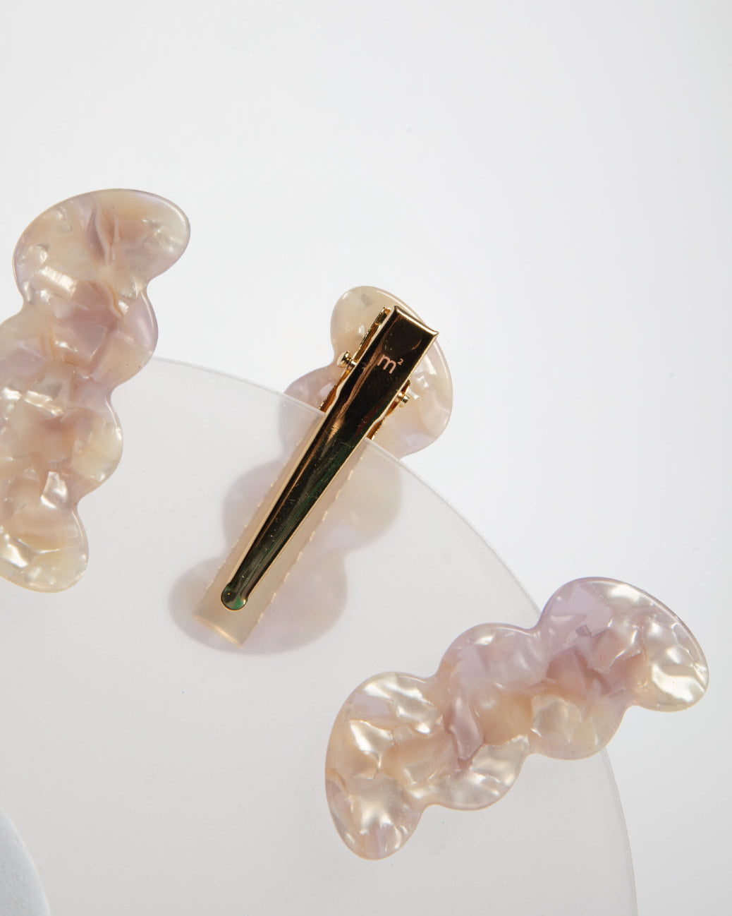 CLOUD HAIR CLIP - PINK&WHITE