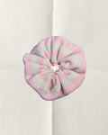 KNITTED SCRUNCHIE - PINK&CREAM