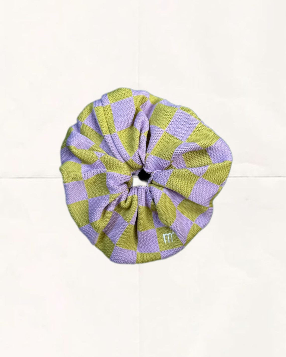 KNITTED SCRUNCHIE - LILAC&LIME