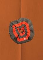 KNITTED SCRUNCHIE - ORANGE&BROWN