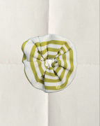KNITTED SCRUNCHIE - GREEN&CREAM