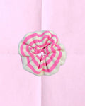 KNITTED SCRUNCHIE - FUCHSIA&BEIGE