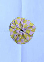 KNITTED SCRUNCHIE - LILAC&LIME